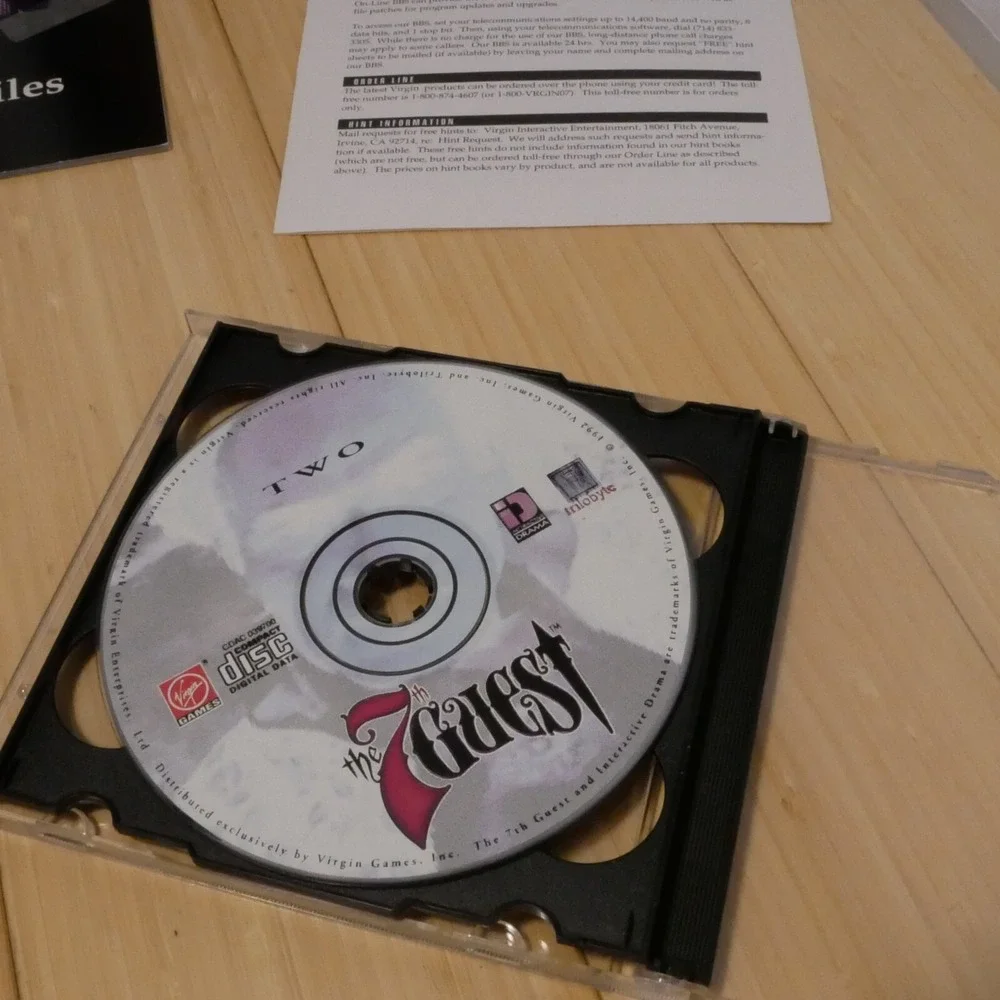 The 7th Guest (PC CD-ROM) VINTAGE‎ BIG BOX with Manual, CD & More (see photos)